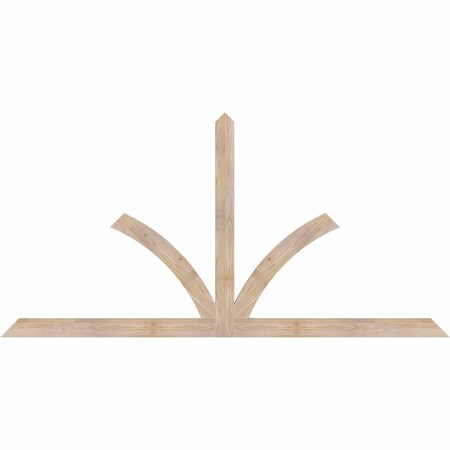 Ekena Millwork Richland Smooth Timber Gable Bracket, Douglas Fir, 84"W x 42"H x 1 1/2"D x 3 1/2"F, 12/12 Pitch GBW084X42X0204RIC00SDF